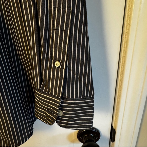 Chaps Black Casual Button Down Shirt - Picture 4 of 7